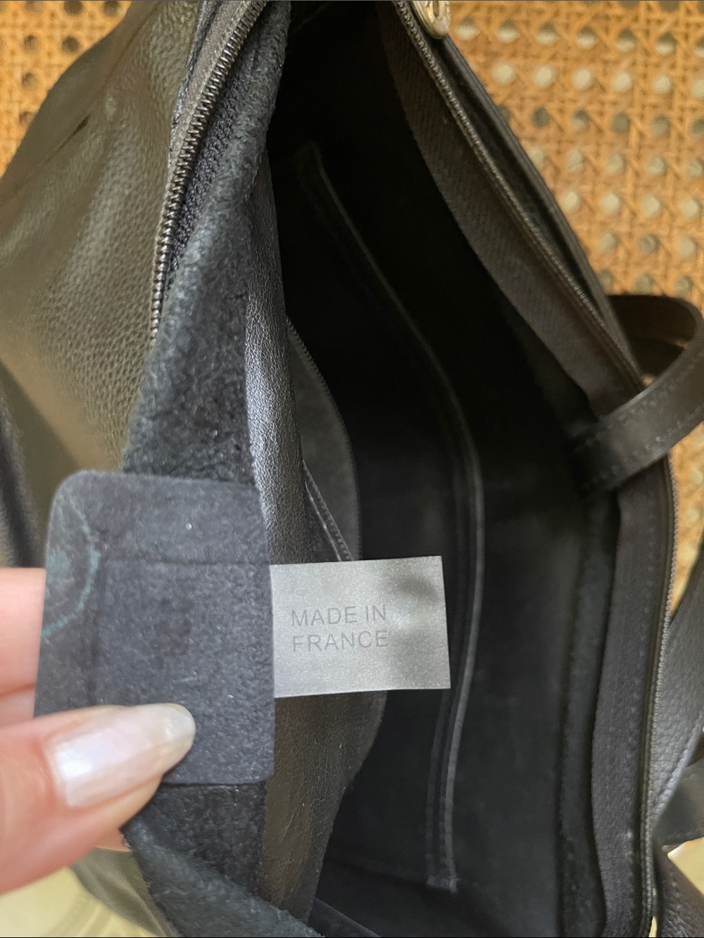 Longchamp Black Leather Messenger Bag - Picture 7 of 12